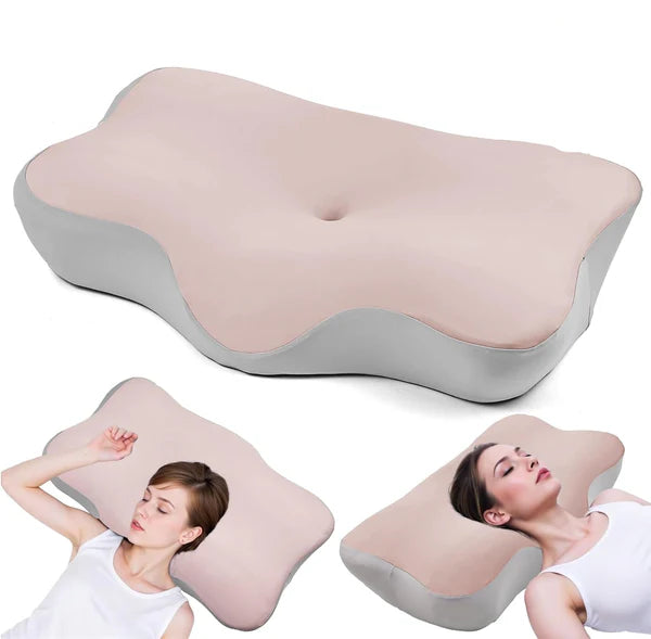 Orthopedic Latex Neck Pillow - Slow Rebound Memory Foam for Ultimate Neck Support & Pain Relief