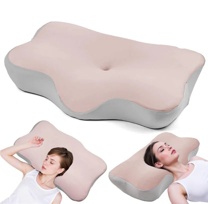 Orthopedic Latex Neck Pillow - Slow Rebound Memory Foam for Ultimate Neck Support & Pain Relief