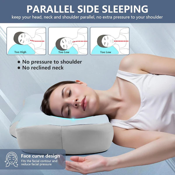 Orthopedic Latex Neck Pillow - Slow Rebound Memory Foam for Ultimate Neck Support & Pain Relief